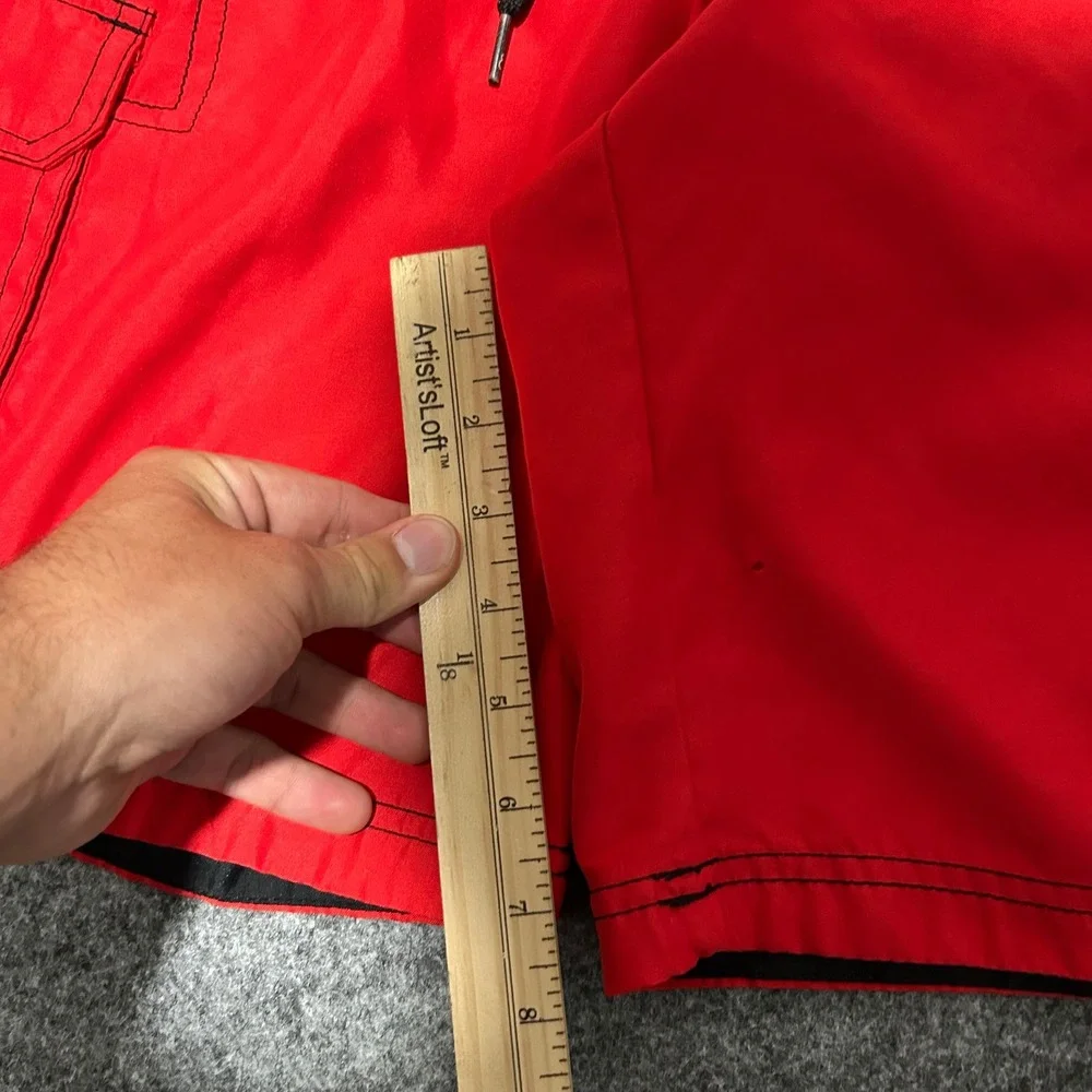 Ocean Pacific Red Cargo Board Shorts Y2K Skater Baggy Swim Trunks Mens Size M‎